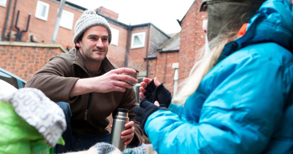 Giving To Homeless Holiday